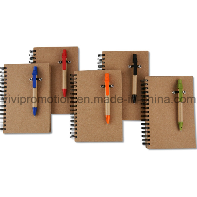 Best Selling Customized Kraft Paper Cover Spiral Notebook (SNB123)