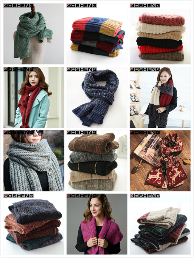 Winter Fashion Womens Men Warm Soft Knitted Scarf