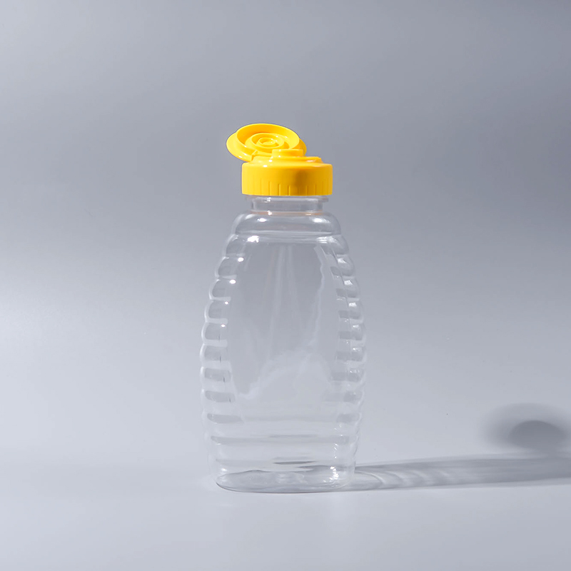 250g Plastic Bee Honey Bottle Pet Bee Honey S Jam Bottles Ketchup Bottle with Silicone Valve Caps (EF-H10250)