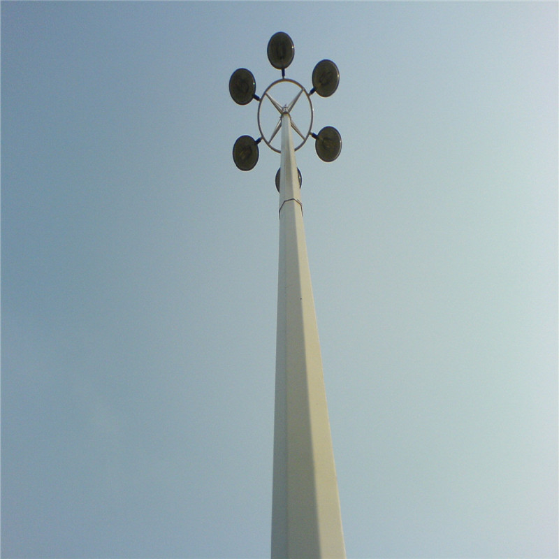 20m Sports Stadium High Mast Lighting Pole with Artificial Ladder