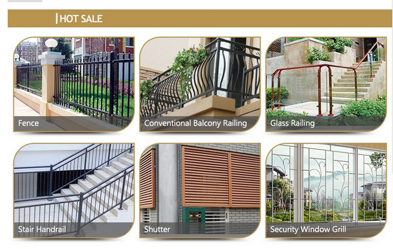 Assembled Galvanized Steel Aluminum Balustrade for Villas