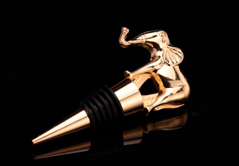 Eagle Shape Gold Plated Metal Wine Bottle Stopper (GZHY-BS-012)