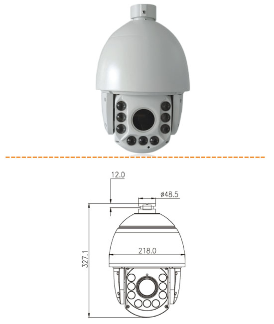 IP66 Waterproof Speed Dome Camera Housing Casting Parts