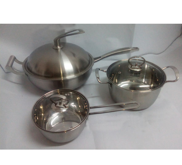 High Quality Stainless Steel 6PCS Cookware Set Kitchenware