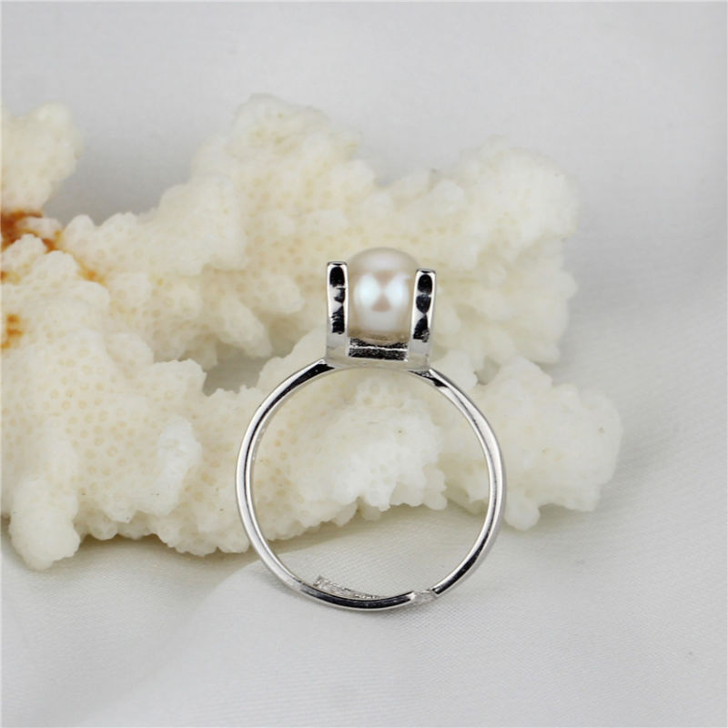 Simple Hot Sale Natural Freshwater Vintage Pearl Ring