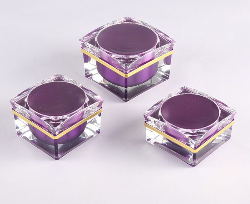 5g Mini Acrylic Square Jar for Cosmetic Cream Jar