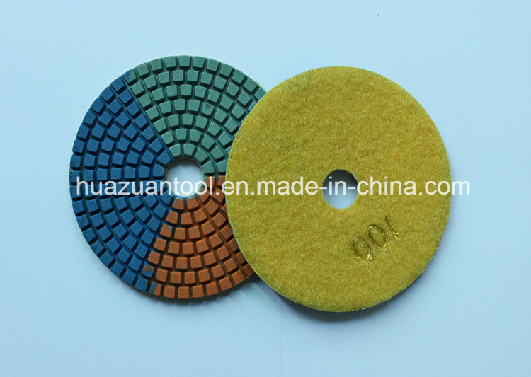 Wonderful 3-Color Wet Polishing Pad for Granite