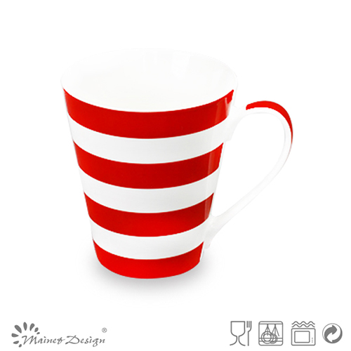 11oz New Bone China Mug with Stripe