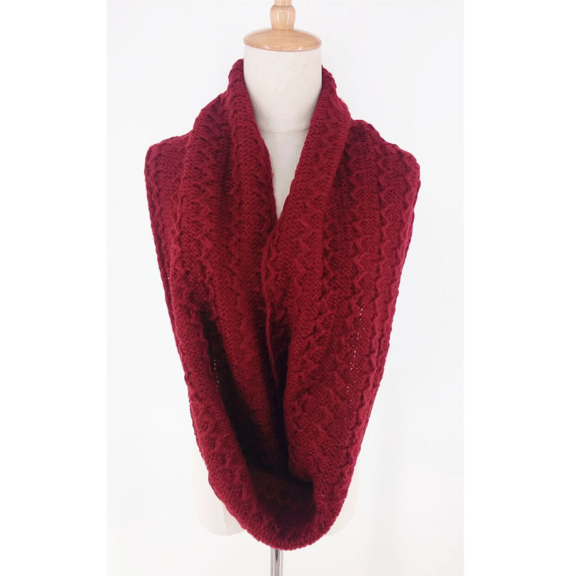 Unisex Neck Warmer Fancy Thick Winter Knitted Loop Scarf Snood (SK154)