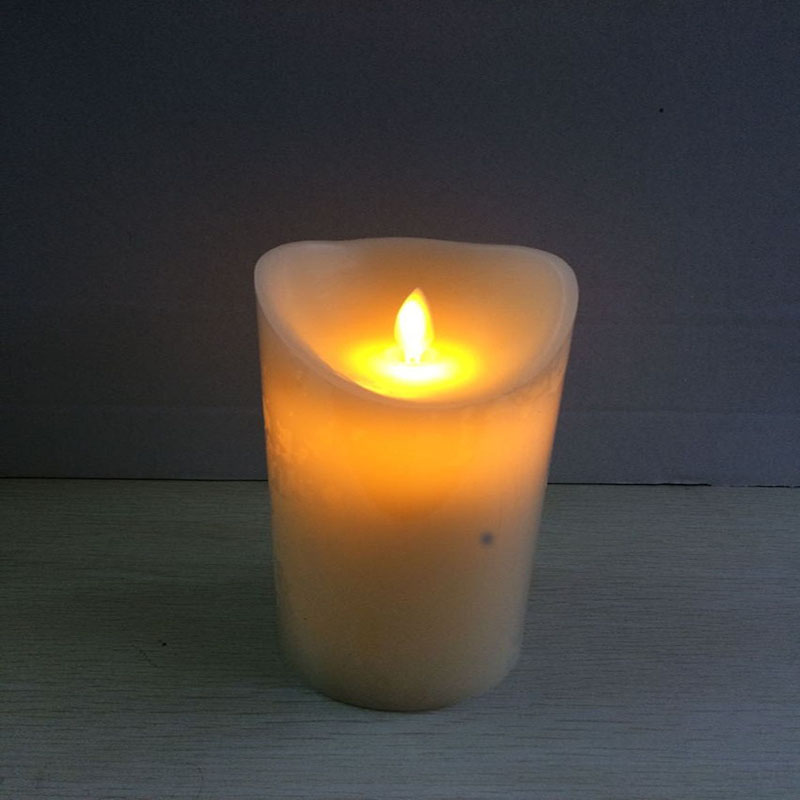 White Romantic LED Simulation Remote Control Candle Lamp for Restaurant