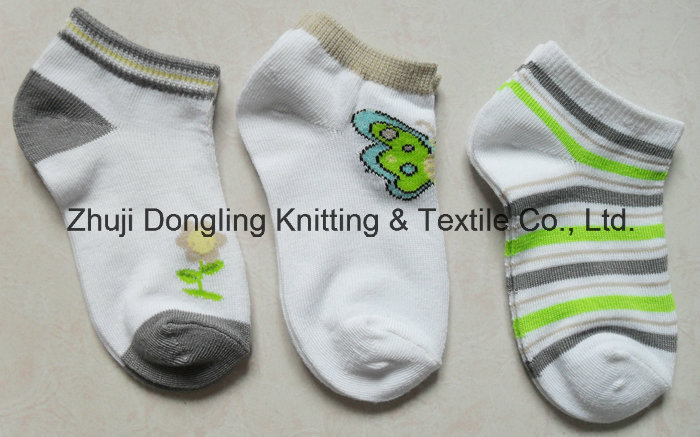 Children Socks with Pattern Knitted Ankle Cotton Socks