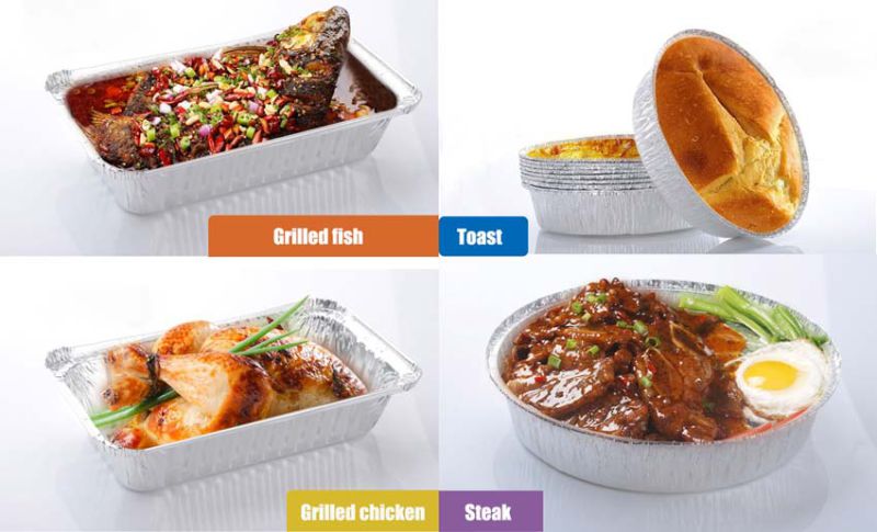 Food Grade Aluminum Silver Foil Containers