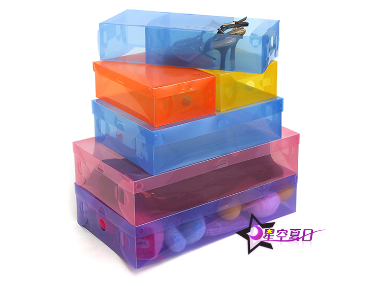 Clear Shoe Box/ Clear Plastic Shoe Boxes with Handle (mx-095)