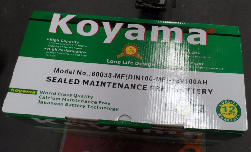 Koyama 12V 100ah Mf Car Truck Battery DIN100