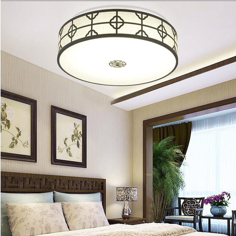 Modern Chinese Style Round Simple Ceiling Lamp with Living Room