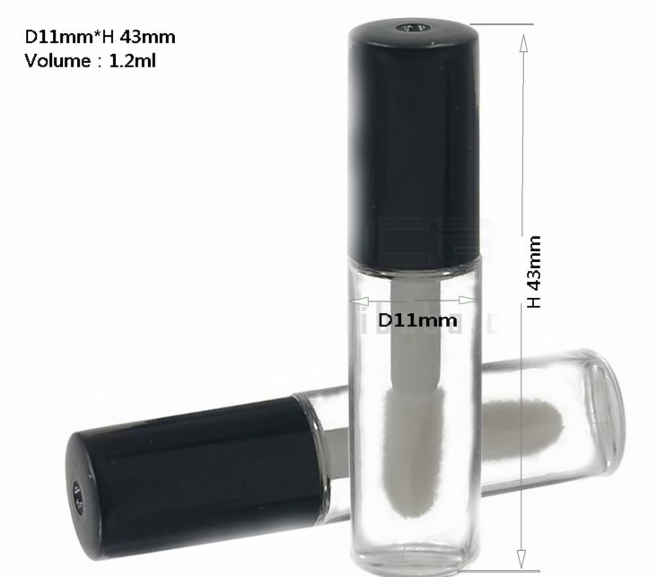 Lip Gloss Vial with DOE Foot Applicator