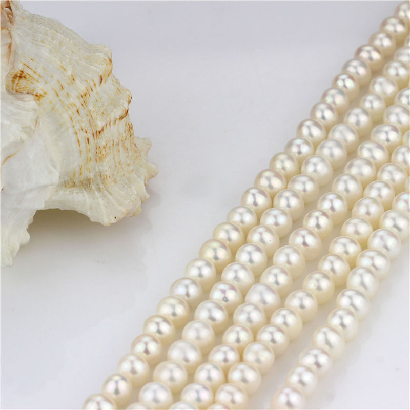 Hot Selling Freshwater Pearl Strand 8mm AA+ Near Round Chinese Pearl Strand