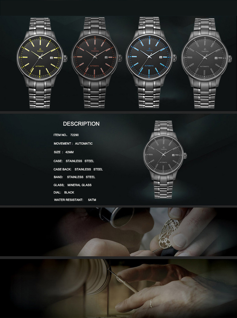 Top Grade Automatic Watch Men's Wristwatch with Waterproof Quality72290