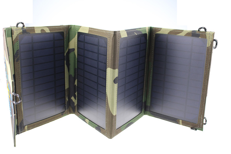 14W Dual USB Port Solar Charger for Mobile Phone