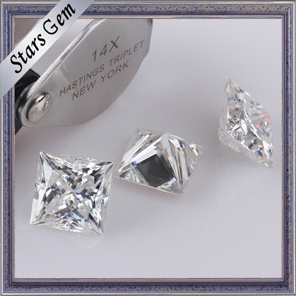 Forever Brilliant Princess Cut Moissanite Jewelry Making