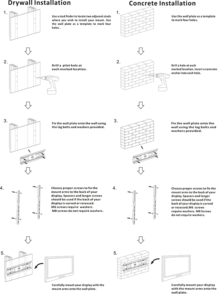 Accept Custom Specifications Fixed Wall Cheap TV Brackets