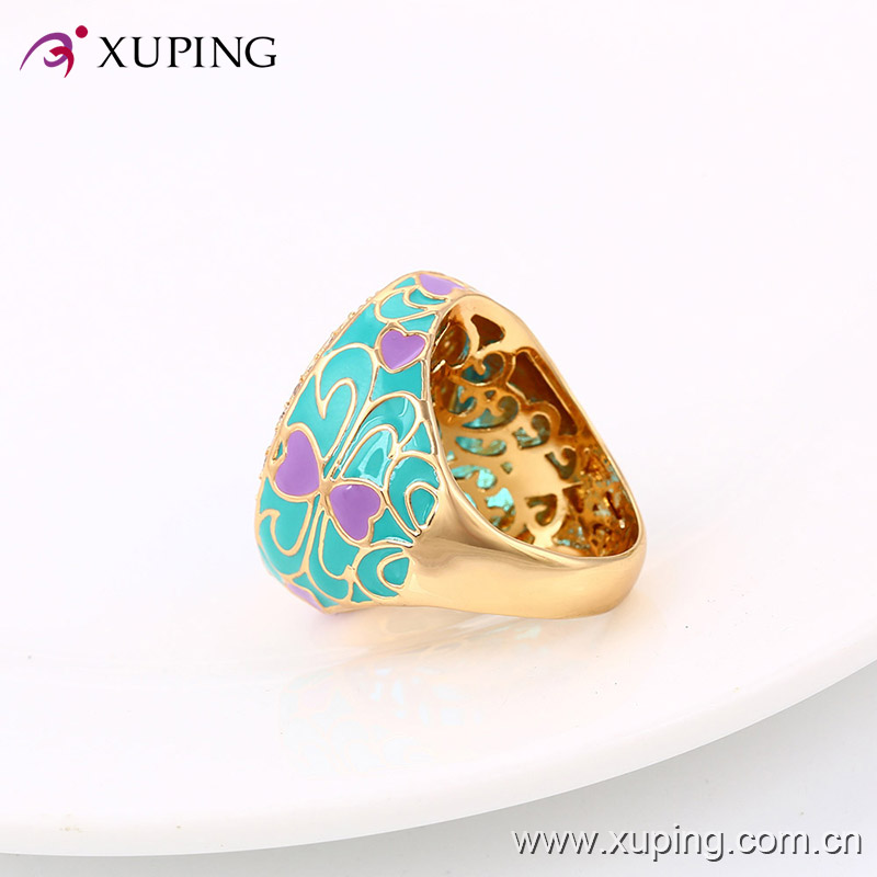 Fashion Luxury Bigl CZ 18k Gold-Plated Women Imitation Jewelry Finger Ring -13718