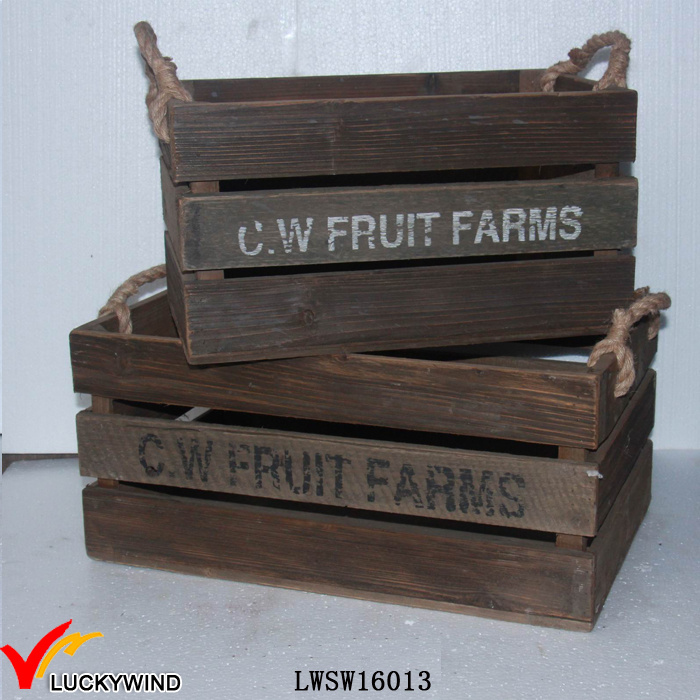 Farm Style Vintage Recycle Wood Fruit Crate