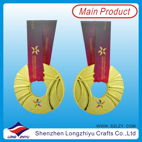 2014 Newest Custom Sport Medals Gold Taekwondo Medal with Epoxy Domed (lZY-201300046)