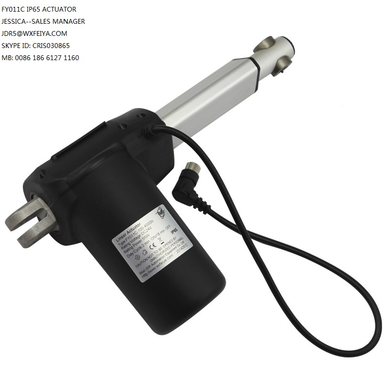 12vdc or 24vdc 50mm stroke 750N 14mm/s Waterproof Electric Actuator IP65 for Outside Use