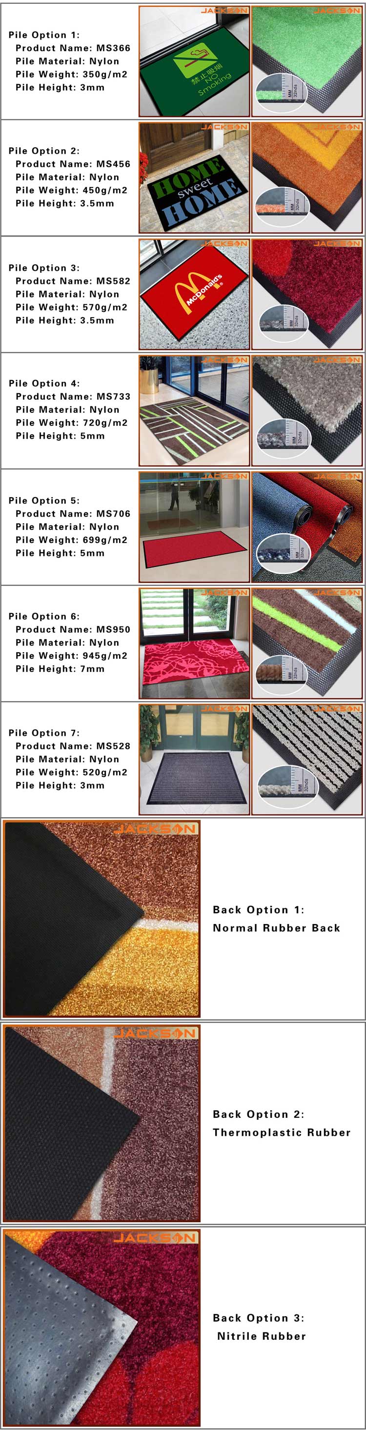 Rubber Carpet or Door Mat for Home Living Mat