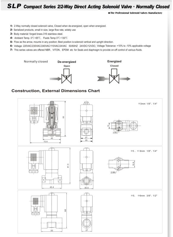 Solenoid Valve -- Compact Series