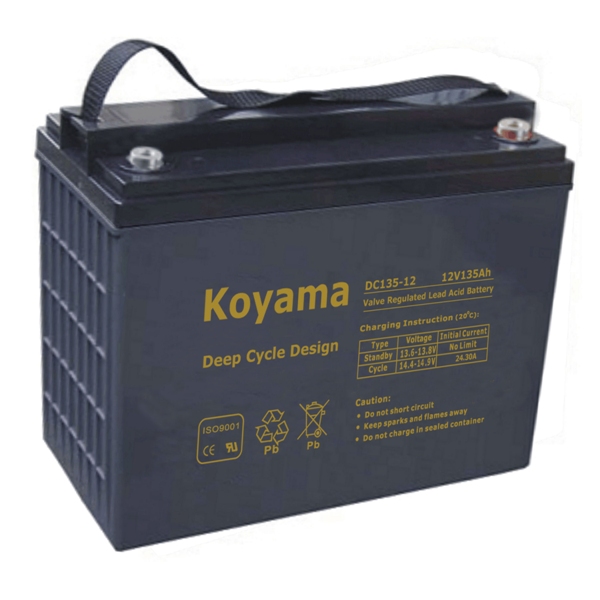 12V 135ah Deep Cycle AGM Battery for Emergency Lighting & Solar