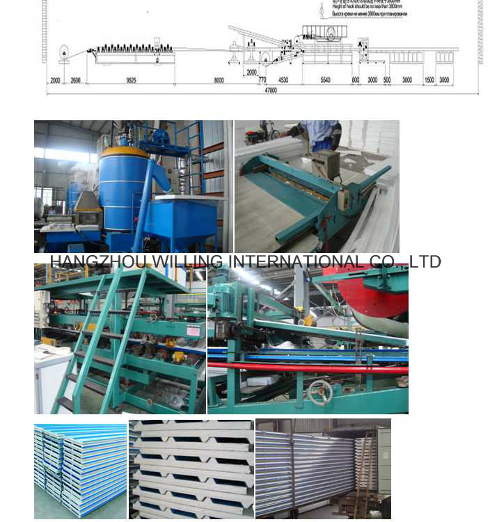 Color Stainless Steel EPS Sandwich Panel Line