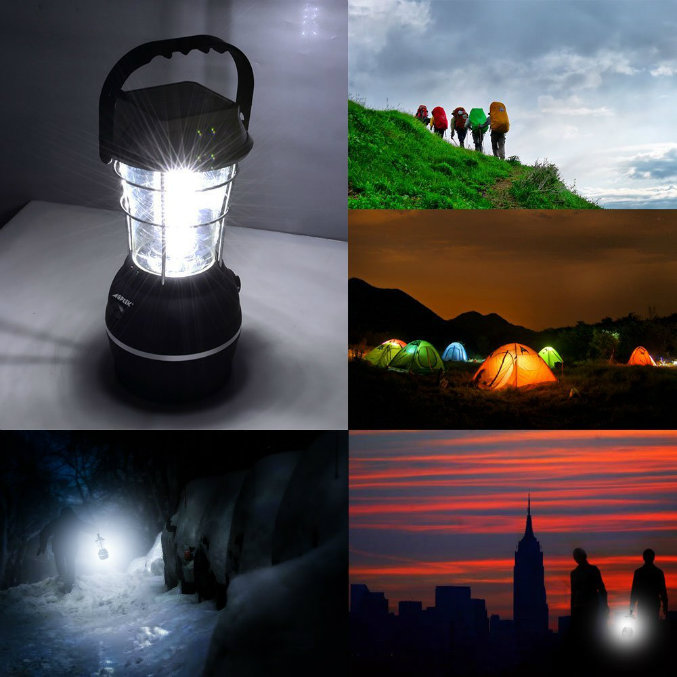 60PC LED Solar Dynamo Camping Light