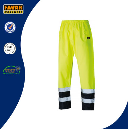 Hi Vis Fluorescent Orange/Yellow Waterproof Trousers Workwear