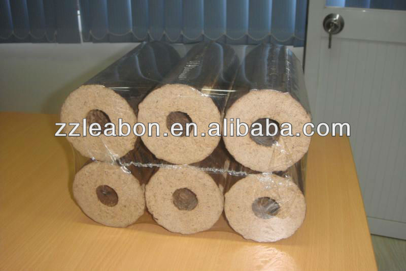 PE Contracting Pellicle Wood Briquette Wrapping Packing Machine