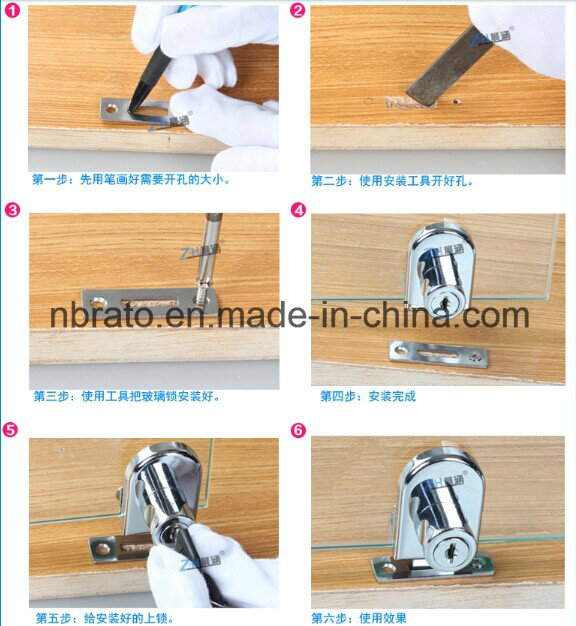 Round Display Glass Door Locks