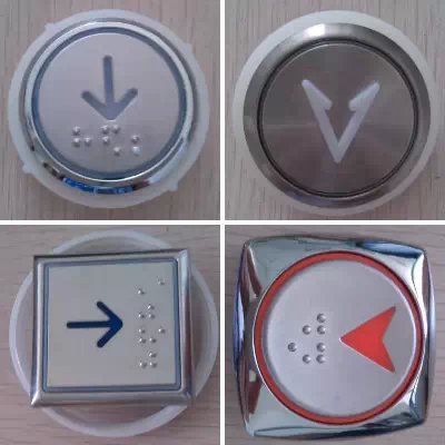 Elevator Round/Square Push Button, Elevator Stainless Steel Push Button