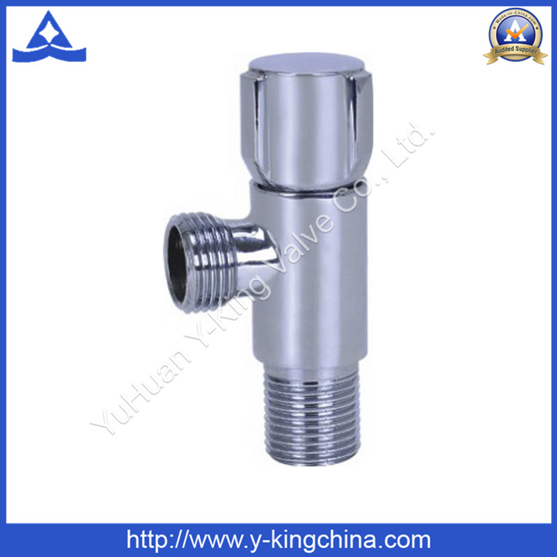 Chrome Polished Brass Angle Valve with Zinc Handle (YD-5031)