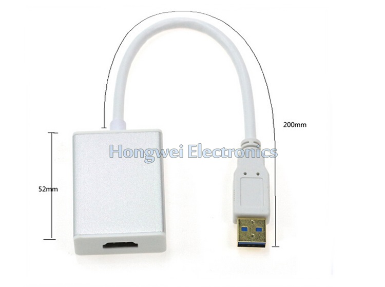 High Speed USB3.0 to 1.4HDMI Adapter Cable with Drivers and Utilities