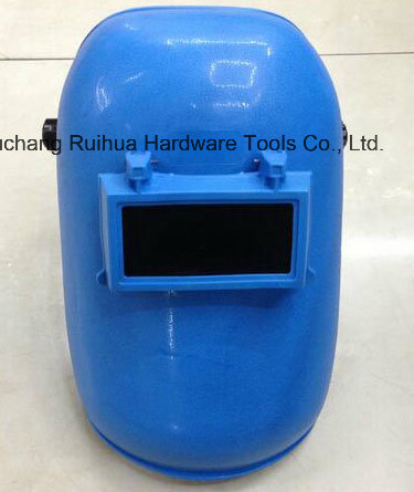 Wholesale Latest Design Blue Welding Mask with Welding Glass, Adjustable Harness Simple Design Black Welding Helmet