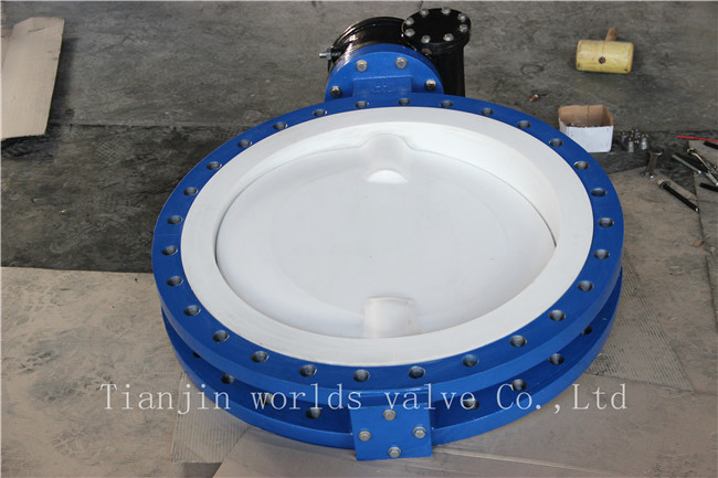 Full PTFE Coated U Section Butterfly Valve with Ce ISO Wras Approved (CBF04-TU01)