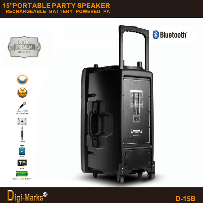 Outdoor Active Mobile Digital PA Mobile Bluetooth Trolley Speaker Box