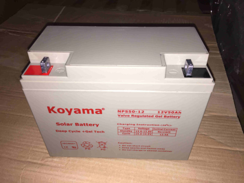 12V 50ah Deep Cycle Gel Solar Battery for Solar System