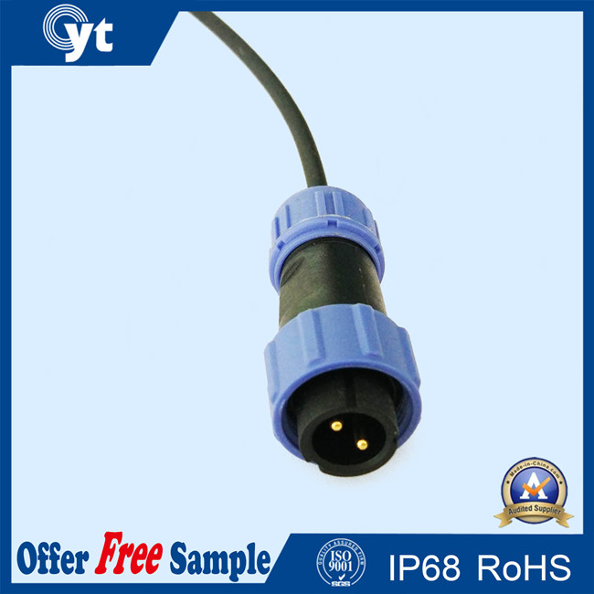 2-Pin Male LED Outdoor Lighting Waterproof Wire LED Connector