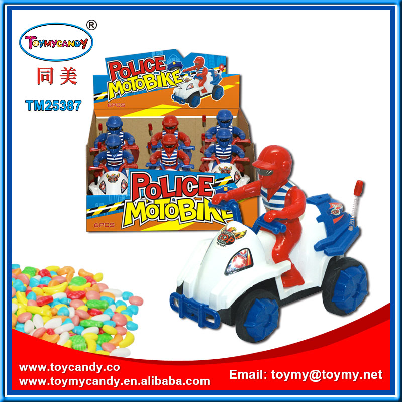 Plastic Police Motobike Kids Toy with Candy