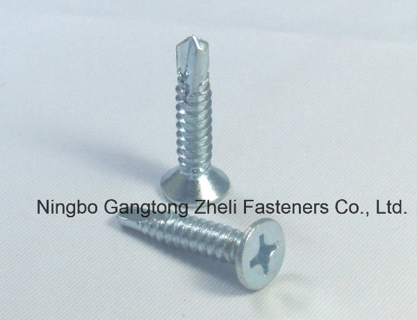 Zinc Plated Customized Wafer Head Self Drilling Screw