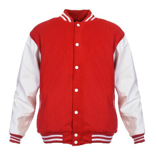 Custom Men's Cotton Hoodie Baseball Varsity Jacket in Different Colors