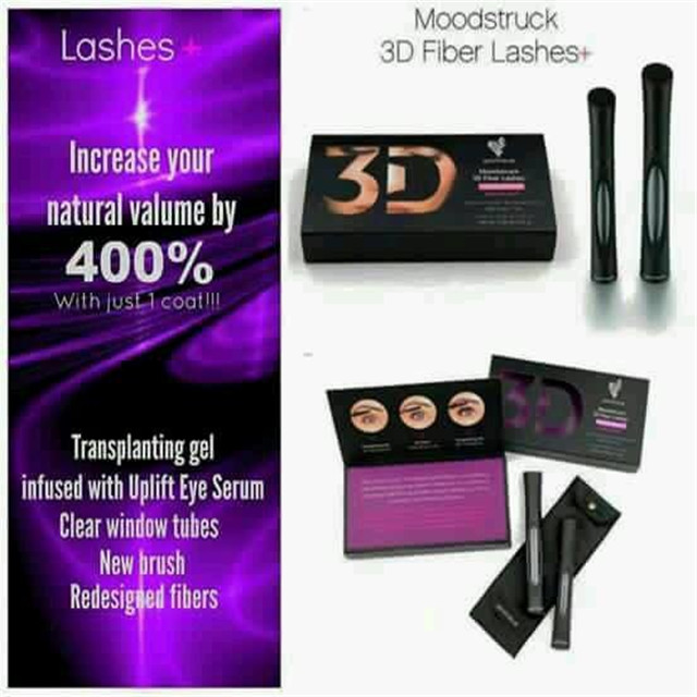 Factory Price Younique Moodstruck 3D You-Nique Fiber Lashes Black Color High Quality 2PCS=1set Makeup Mascara