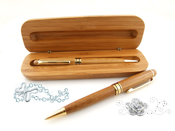 Novelty Bamboo Ball Pen with Gift Bamboo Box